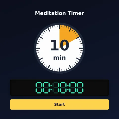 The Time and Space Science 10-minute timer: an analog dial with 10 minutes shaded orange, the digital read-out and a Start button